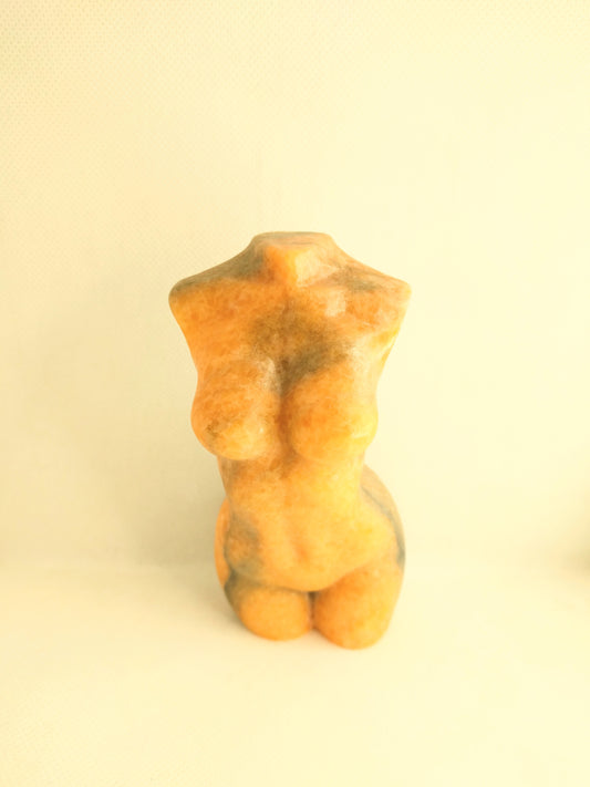 5" inches Tall Orange Calcite Woman Body
