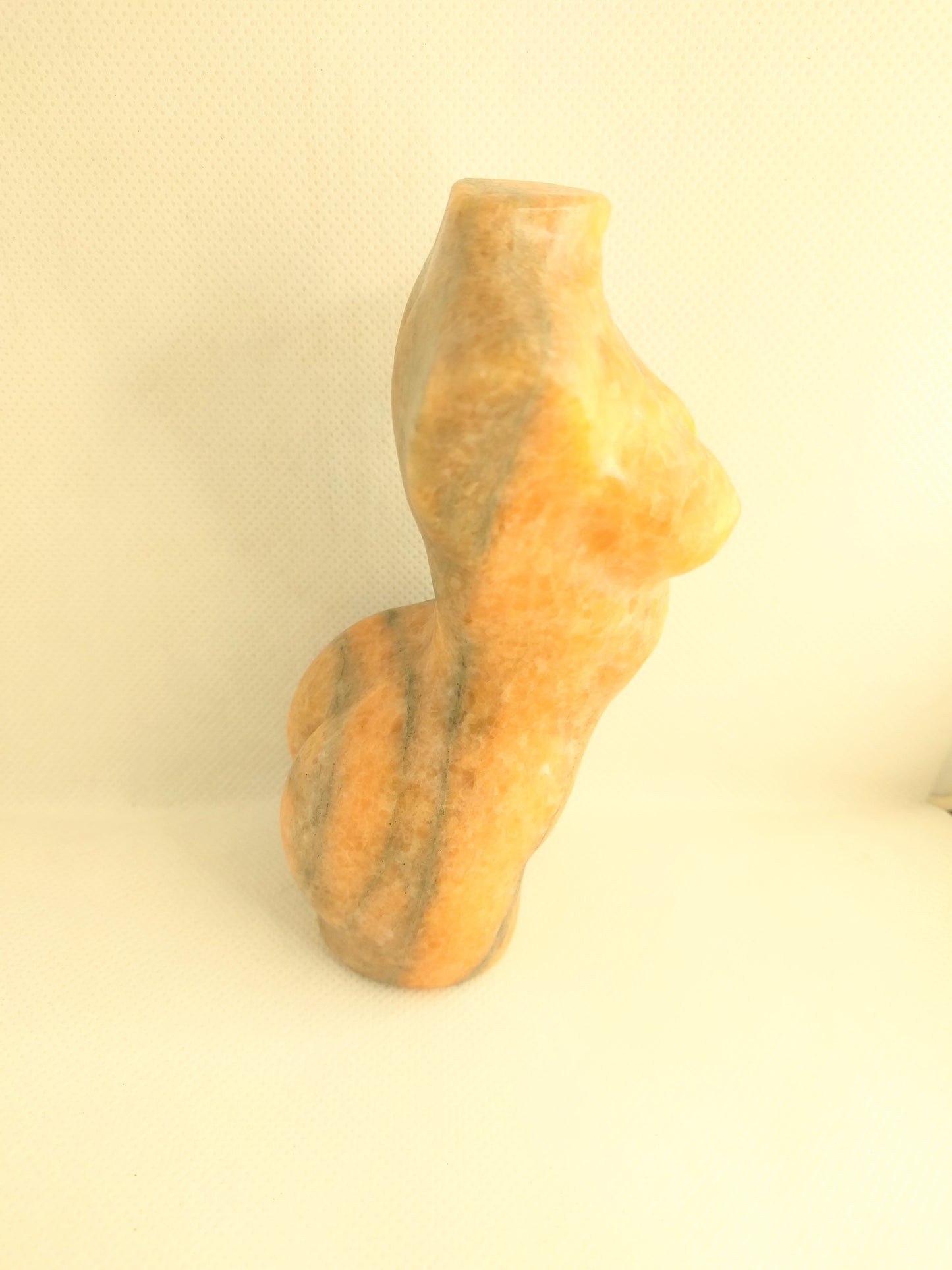 5" inches Tall Orange Calcite Woman Body