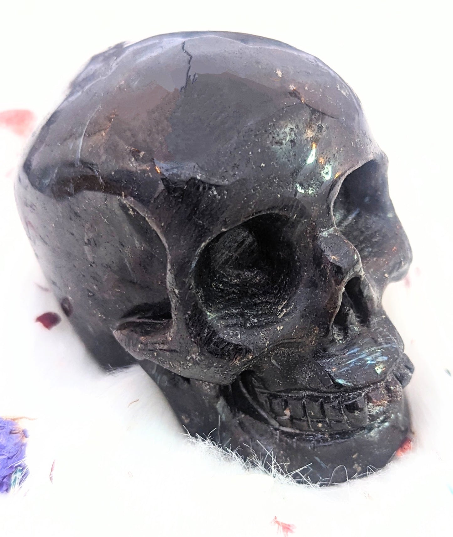 3" inches Arfvedsonite Stone Skull
