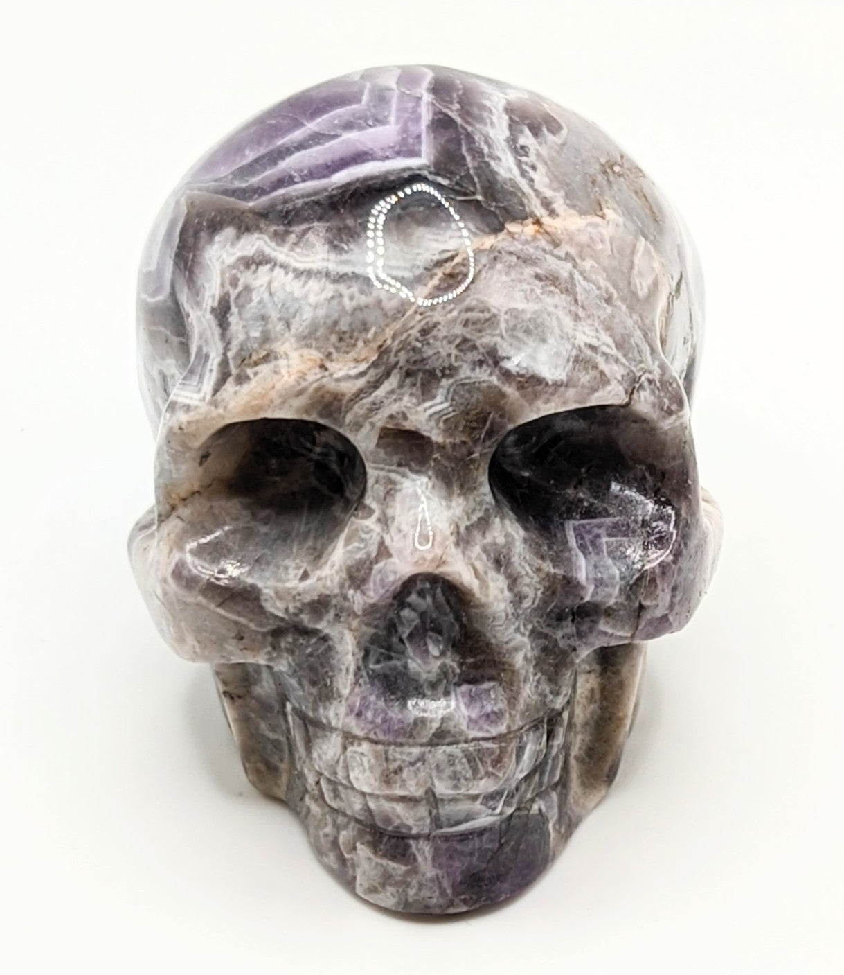Large Chevron Amethyst Skull