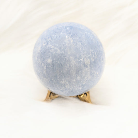 378g Blue Calcite Sphere