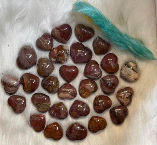 Petrified Wood Hearts - $7 per Heart